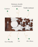 Set de table peau de vache - Vignette | Matabledeco