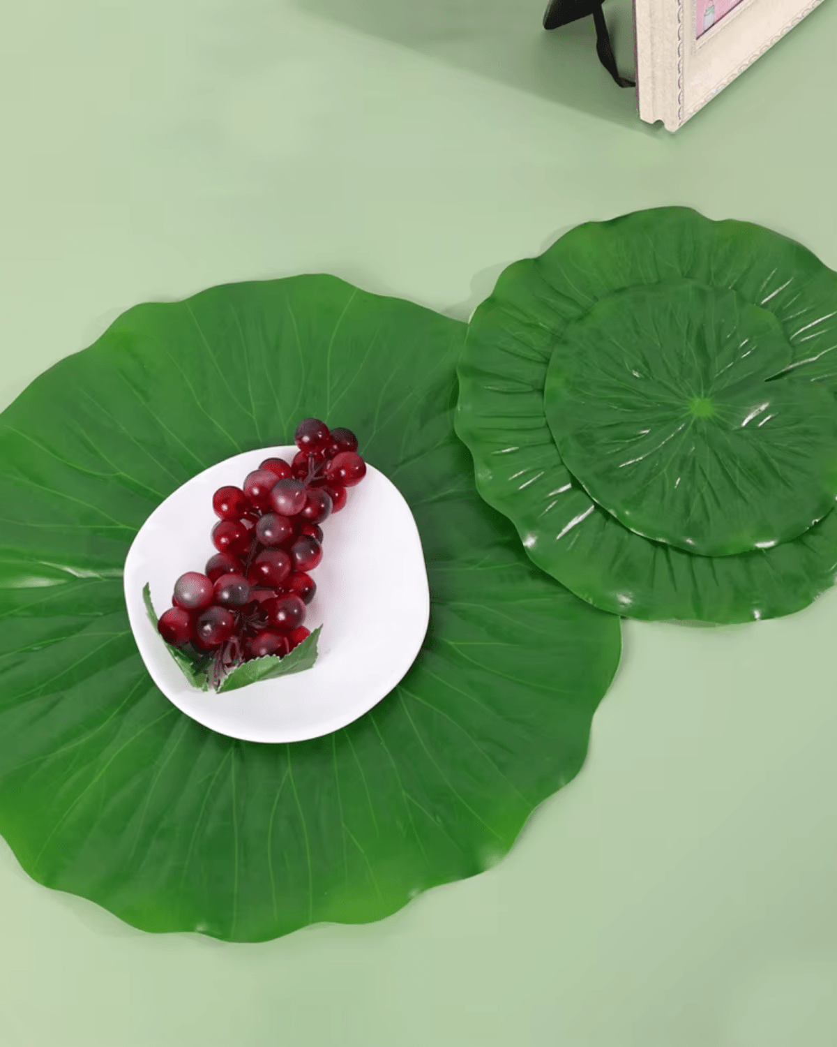 Feuille set de table Vert - Matabledeco