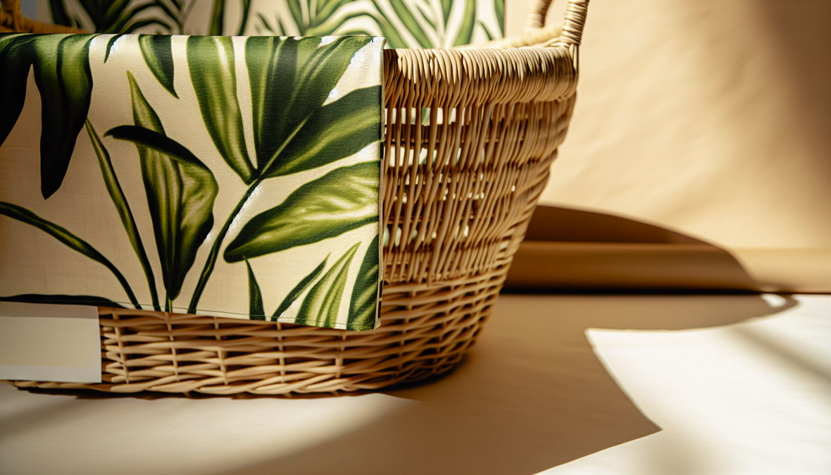 set de table avec protection supplémentaire motif végétal