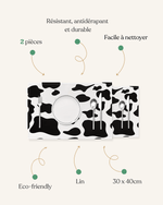 Peau de vache set de table - Vignette | Matabledeco