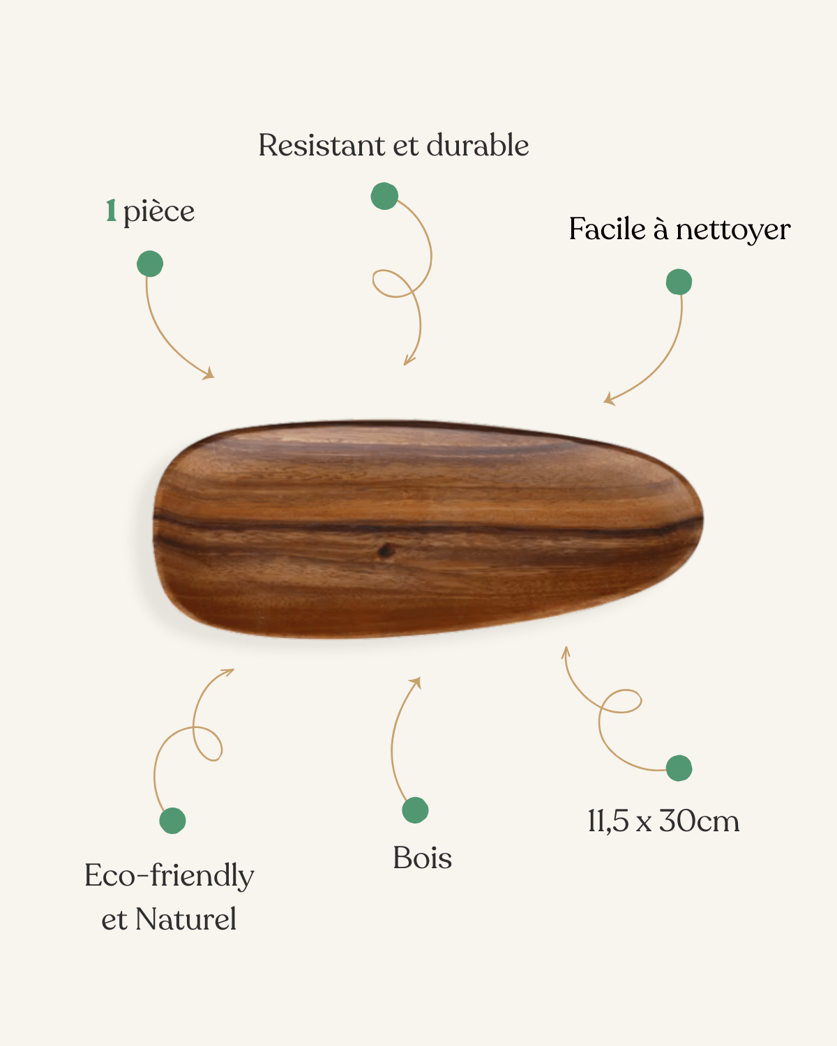 Plateau set de table Marron - Matabledeco