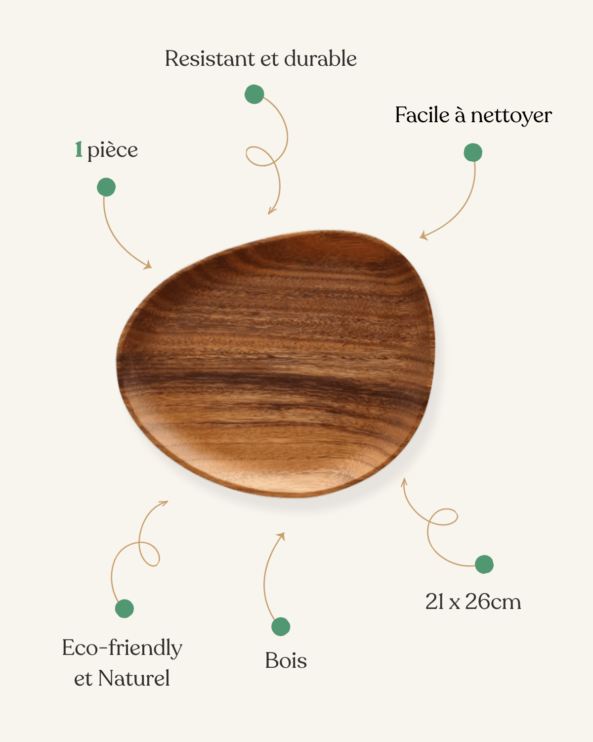 Plateau set de table Marron - Matabledeco