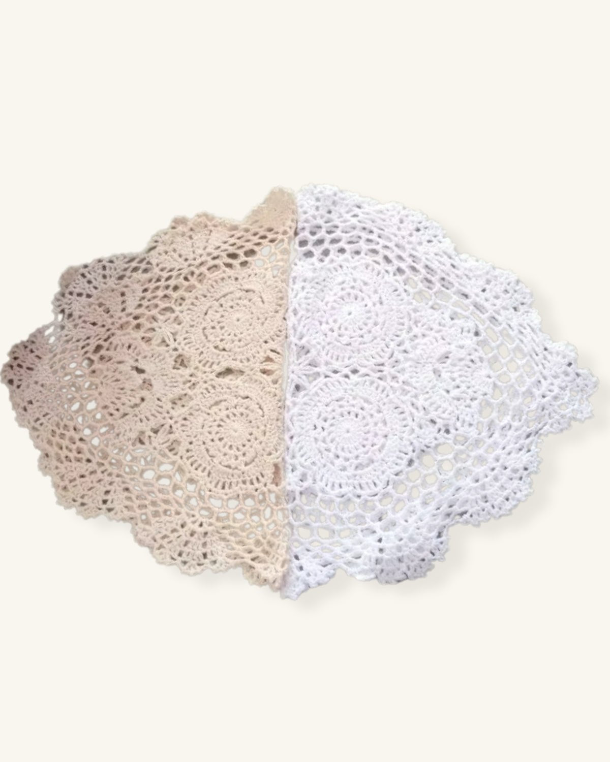 Set de table au crochet Blanc - Matabledeco