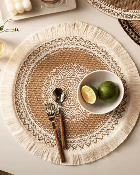 Set de table bohème chic Jute - Matabledeco