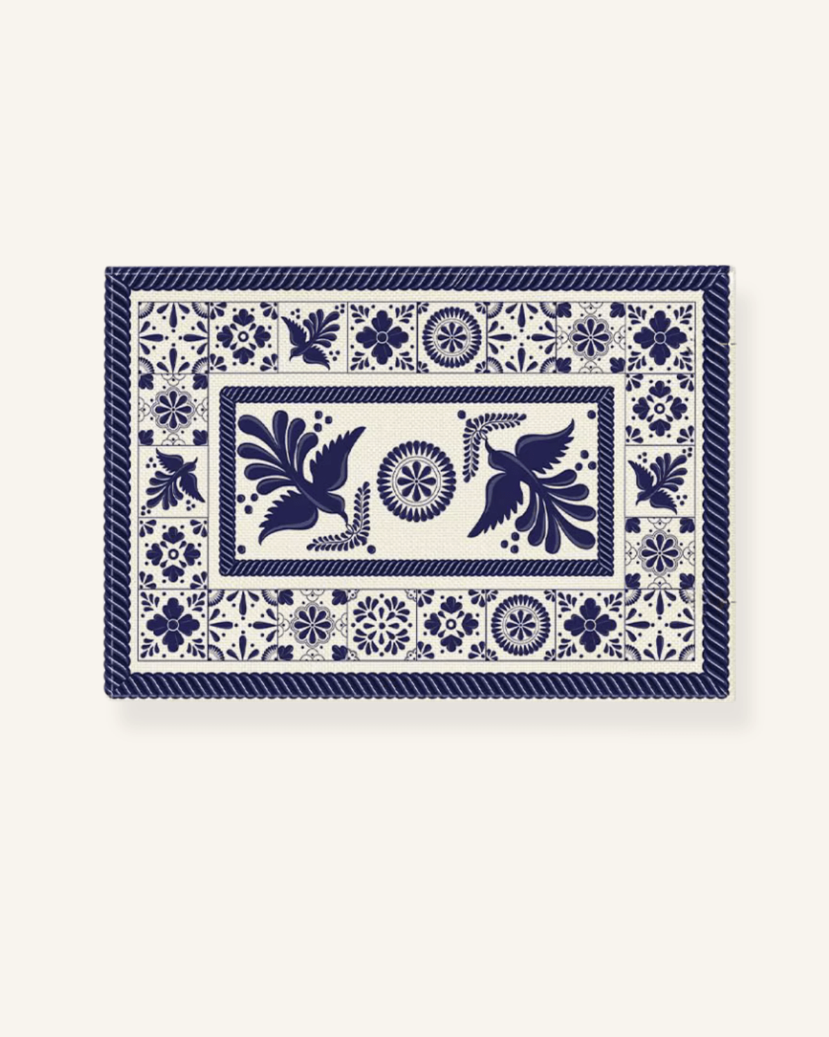 Set de table carreaux ciment Bleu Beige - Matabledeco