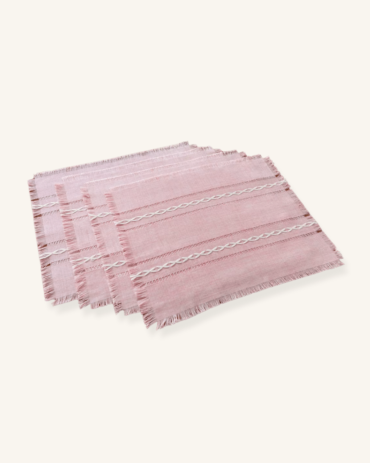 Set de table couture Rose - Matabledeco