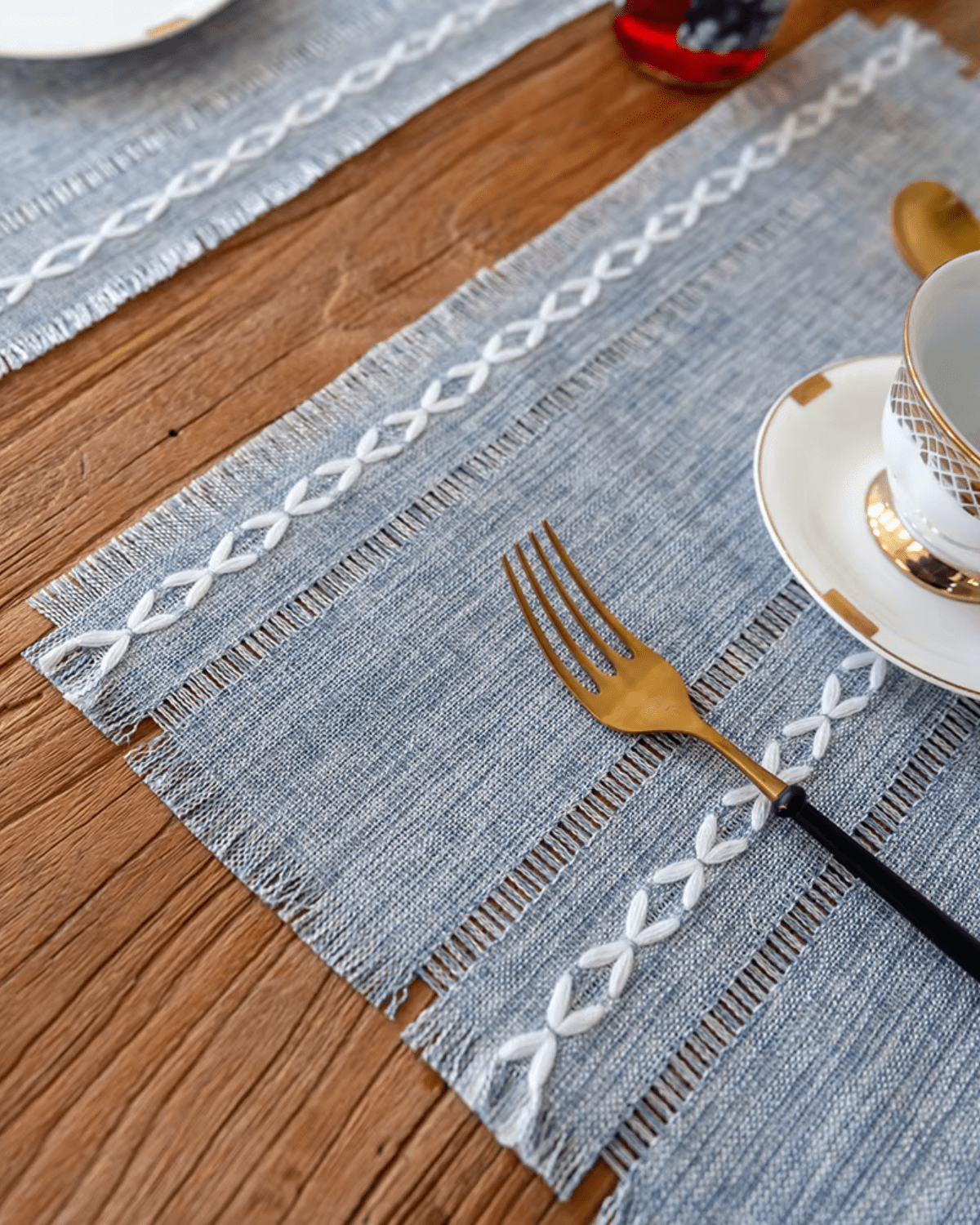 Set de table couture Rose - Matabledeco