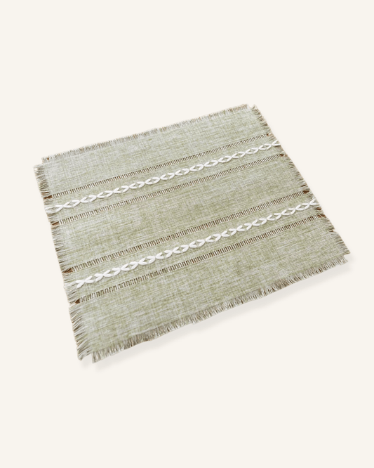 Set de table couture Vert - Matabledeco