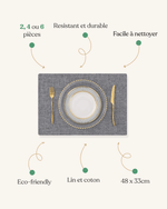 Set de table en coton - Vignette | Matabledeco