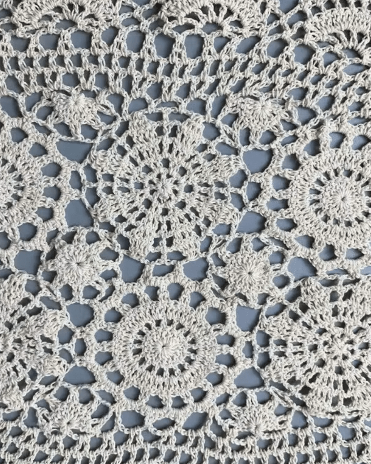 Set de table en crochet avec grille Blanc - Matabledeco