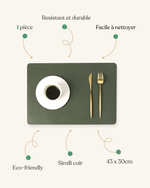 Set de table en cuir synthétique - Vignette | Matabledeco