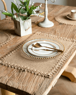 Set de table en jute rectangulaire - Vignette | Matabledeco