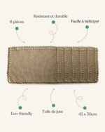 Set de table en jute rectangulaire - Vignette | Matabledeco