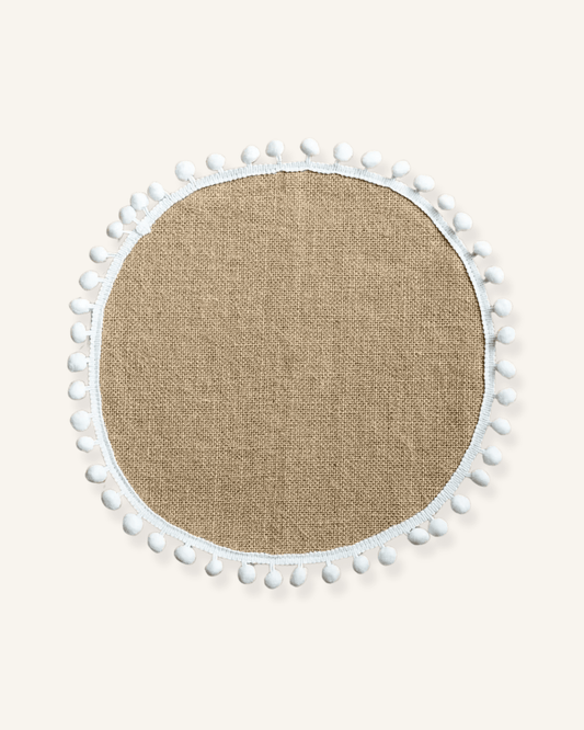 Set de table en jute rond Jute - Matabledeco
