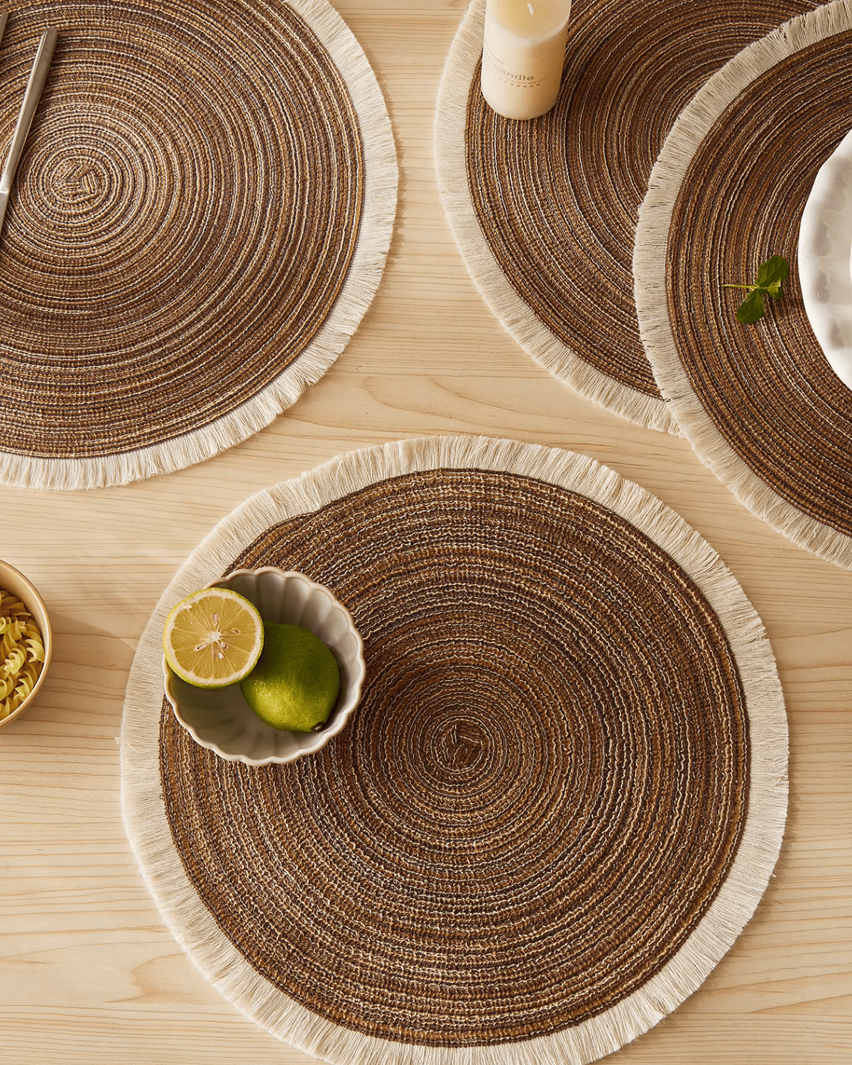 Set de table en paille Marron - Matabledeco