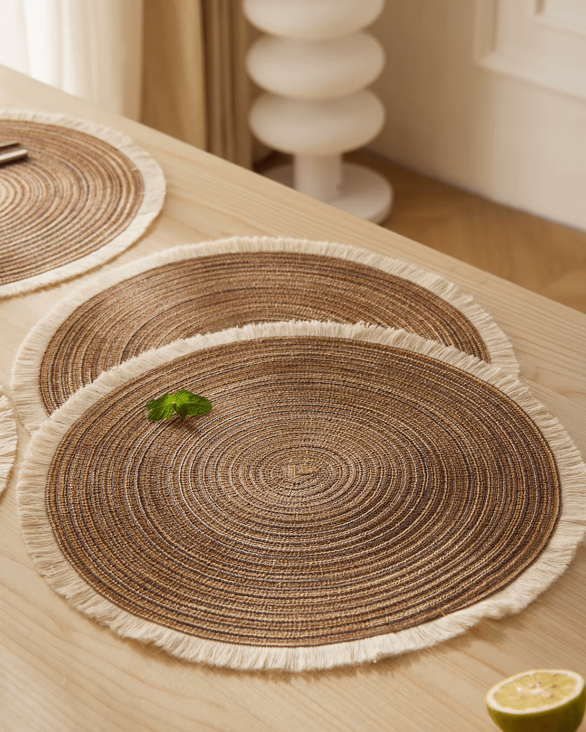 Set de table en paille Marron - Matabledeco