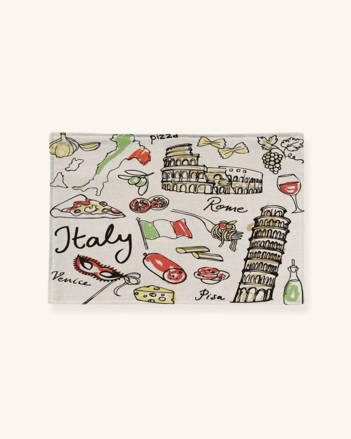 Set de table en papier italien Motif - Matabledeco