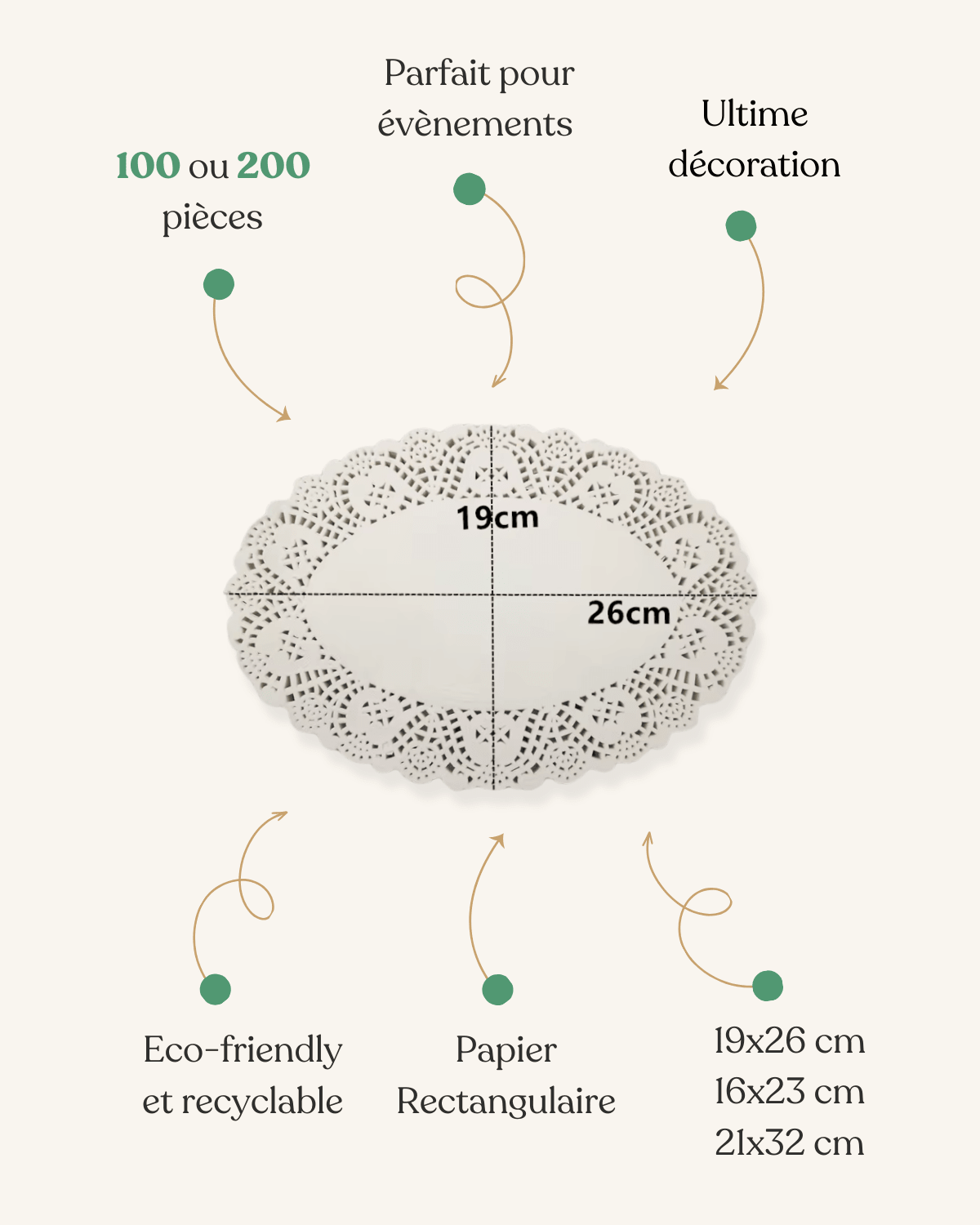 Set de table en papier jetable Blanc - Matabledeco