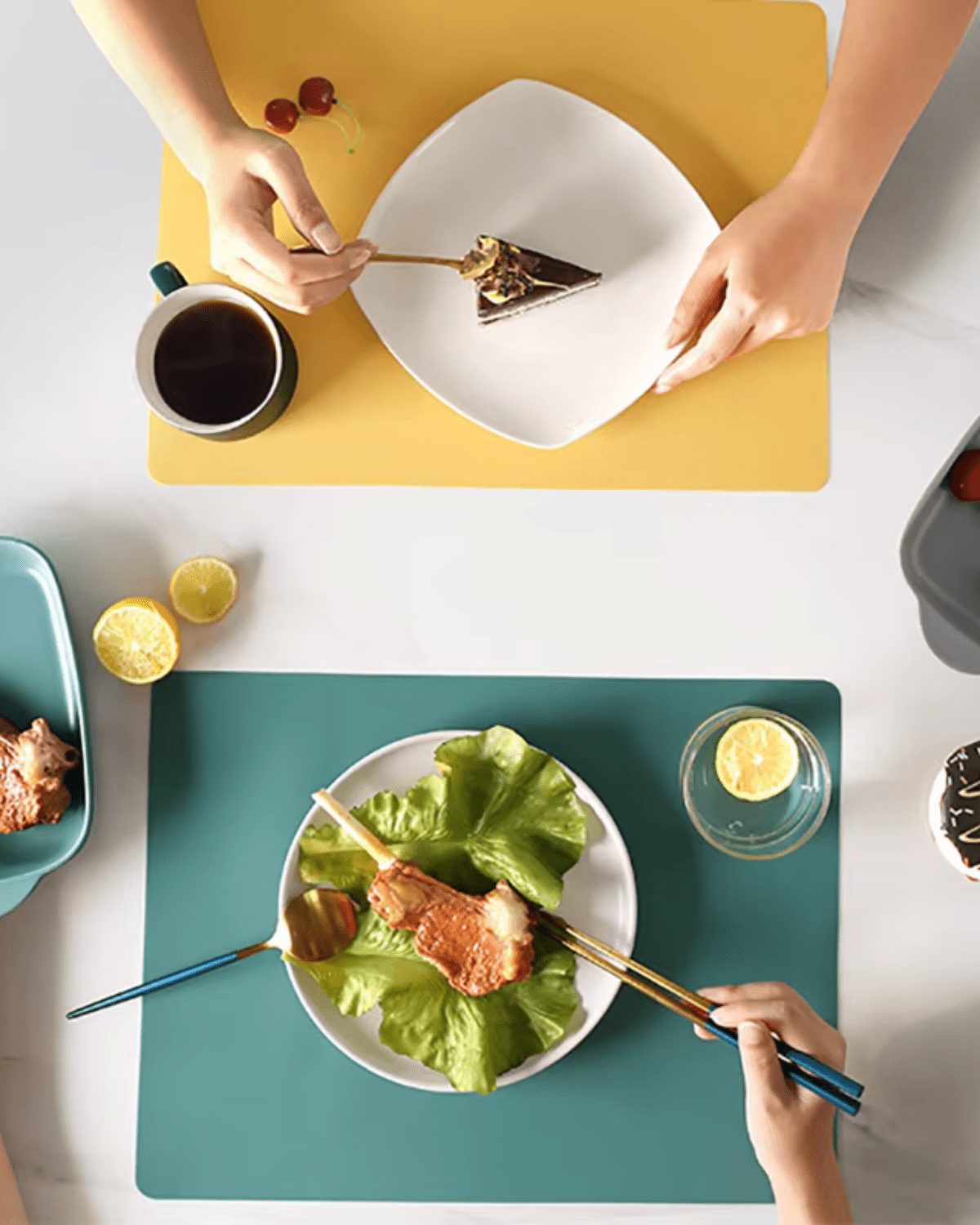 Set de table en silicone Vert - Matabledeco
