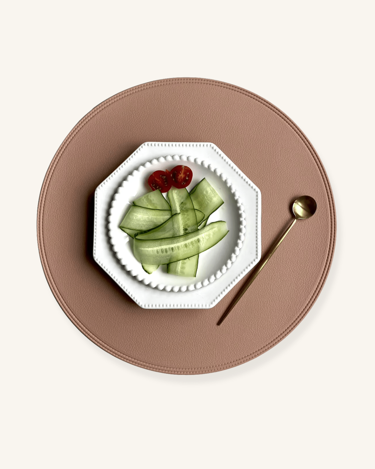 Set de table en simili cuir Café - Matabledeco