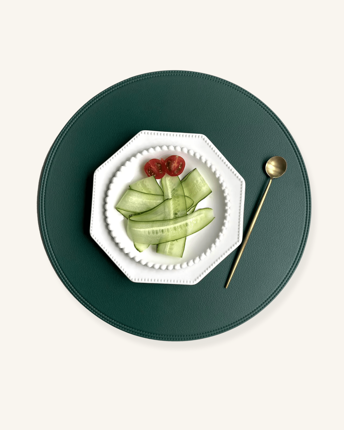 Set de table en simili cuir Vert - Matabledeco