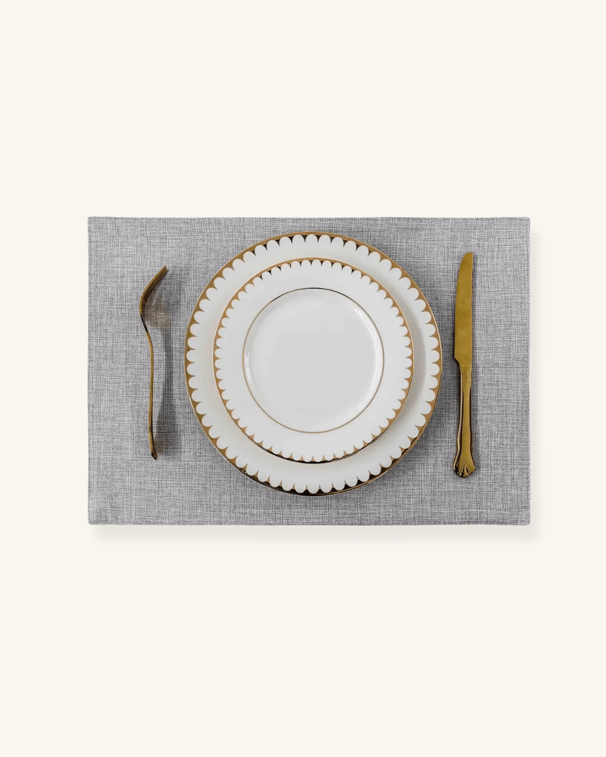 Set de table en tissu Gris Clair - Matabledeco