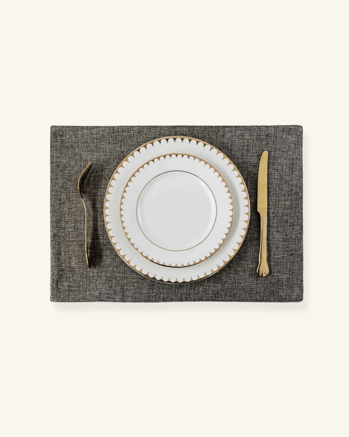Set de table en tissu Gris Profond - Matabledeco