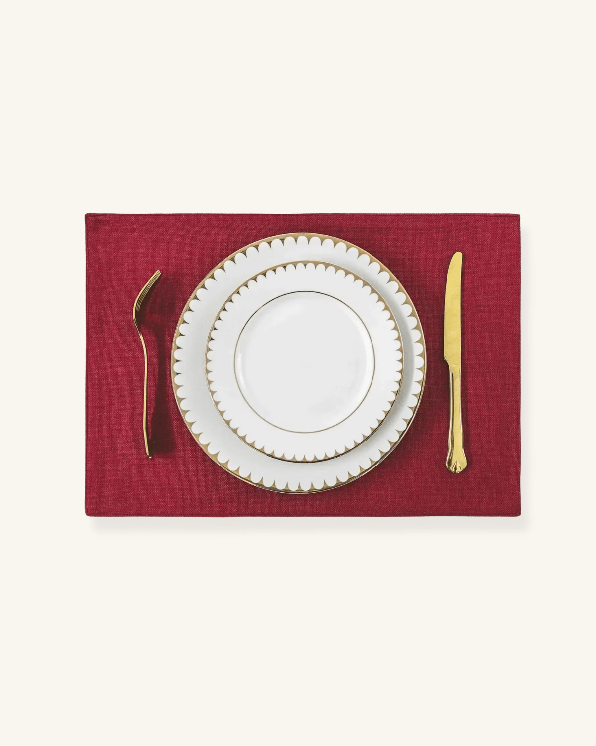 Set de table en tissu Rouge - Matabledeco