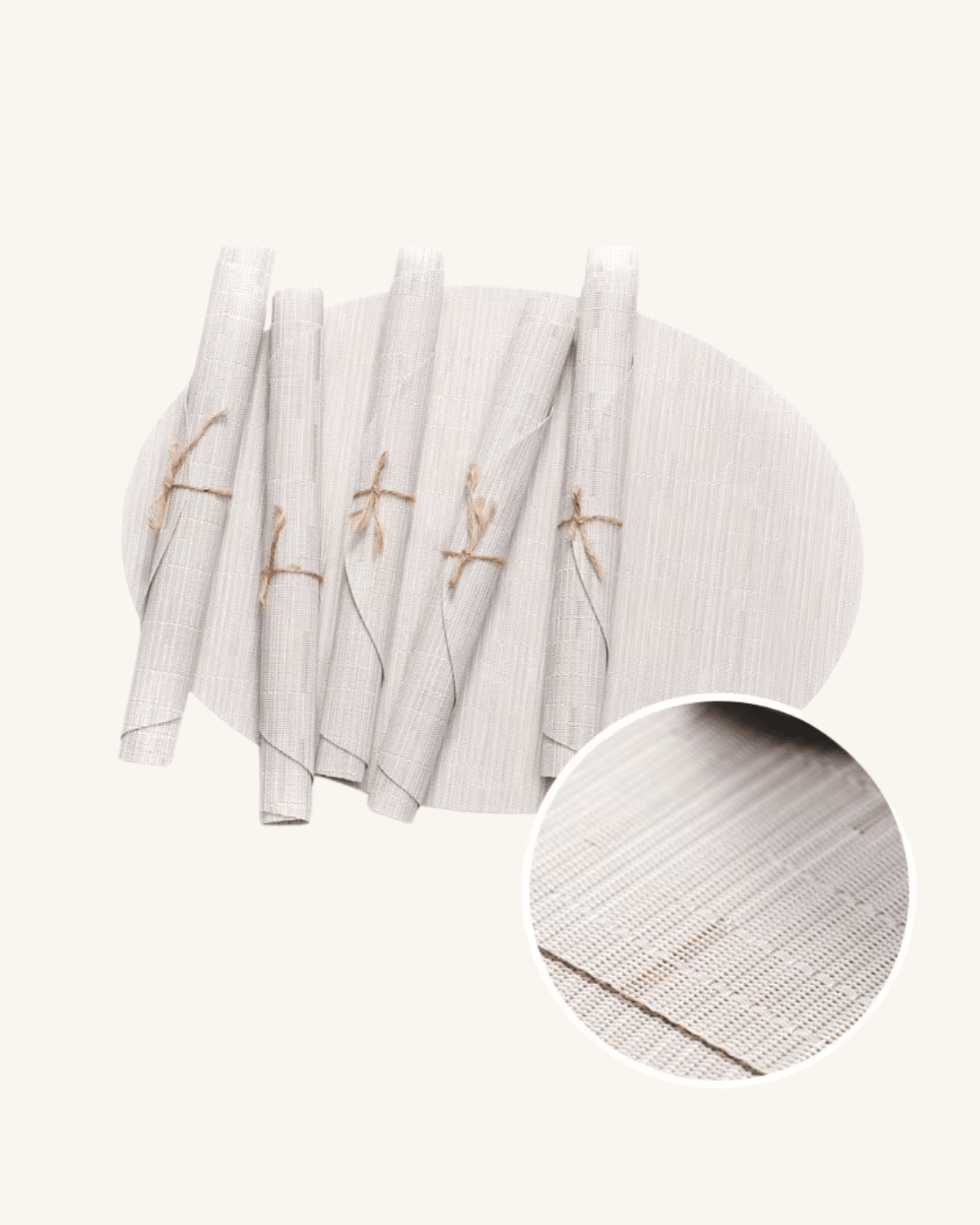 Set de table enduit Beige - Matabledeco