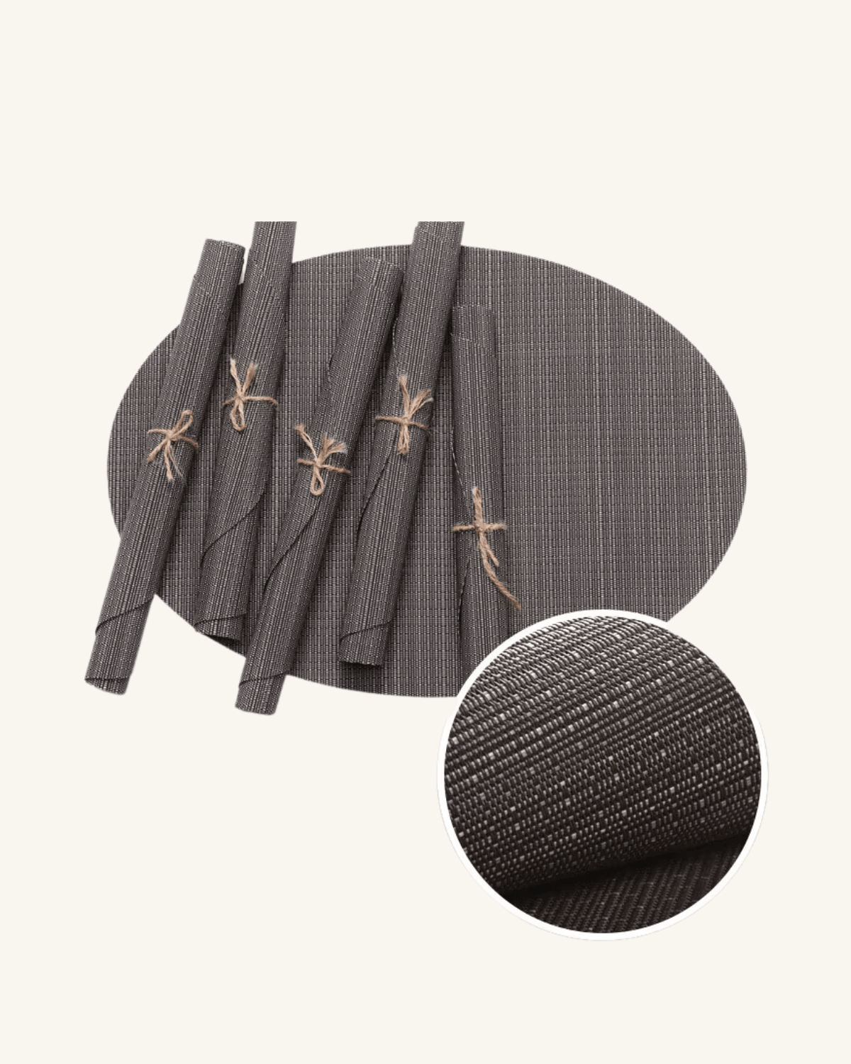 Set de table enduit Gris profond - Matabledeco