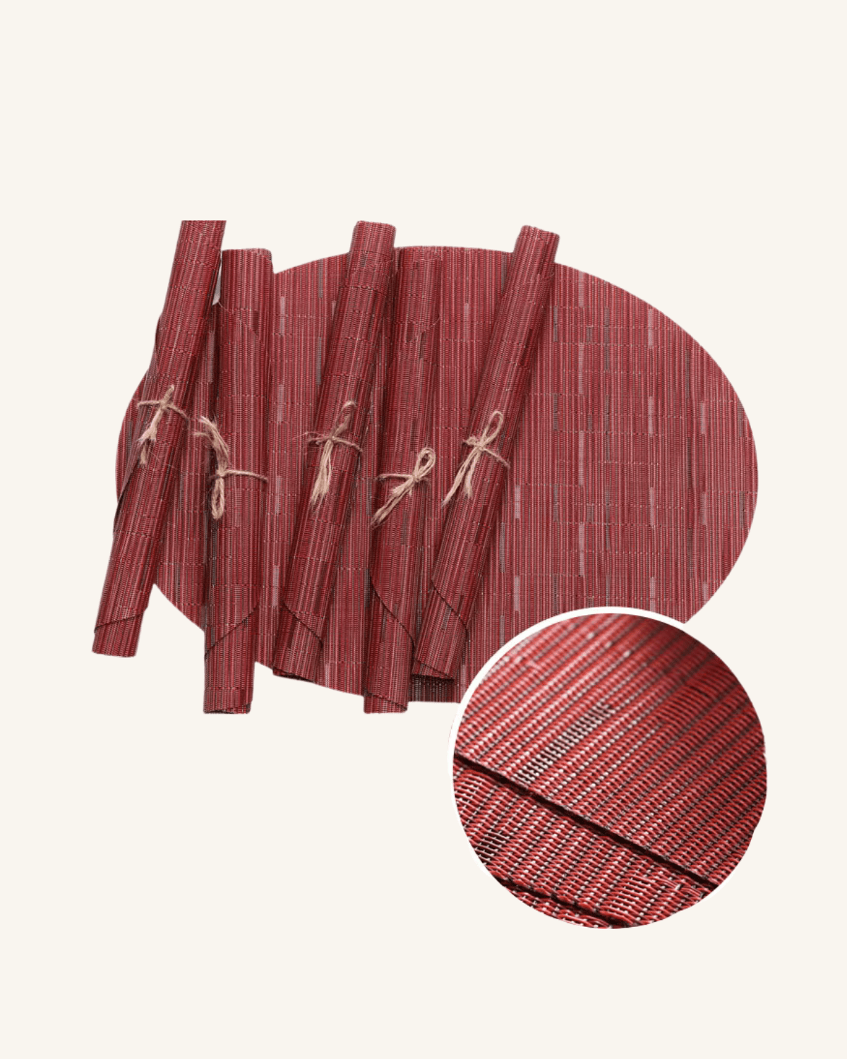 Set de table enduit Rouge - Matabledeco