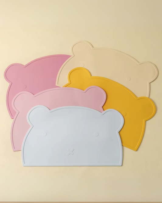 Set de table enfant silicone (bebe) Rose profond - Matabledeco