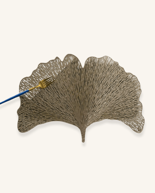 Set de table feuille Doré - Matabledeco
