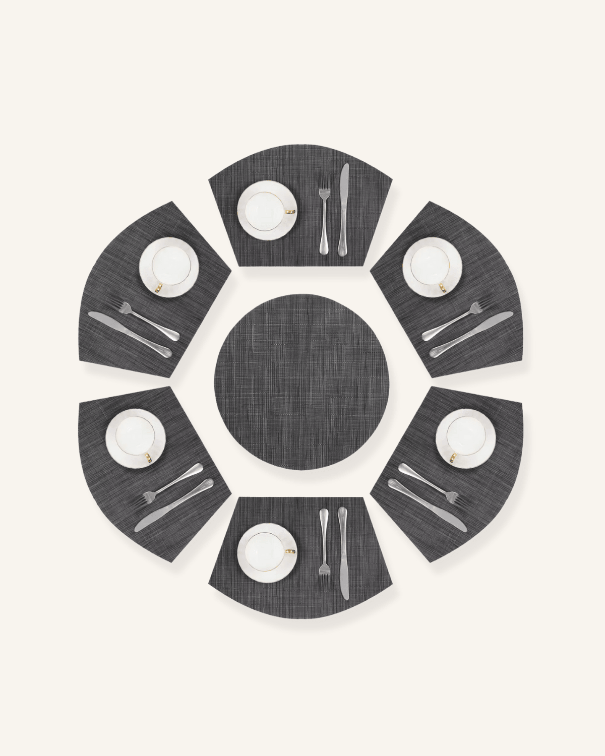 Set de table industriel Gris profond - Matabledeco