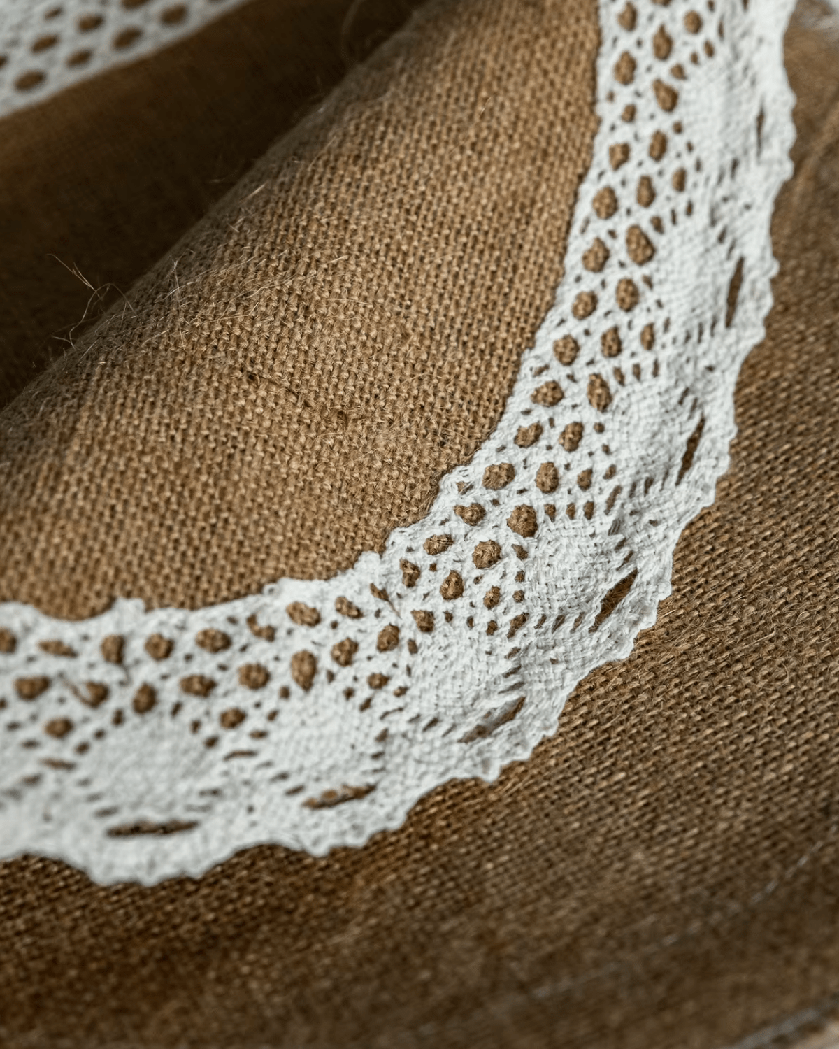 Set de table jute dentelle Jute - Matabledeco