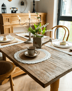 Set de table jute dentelle - Vignette | Matabledeco