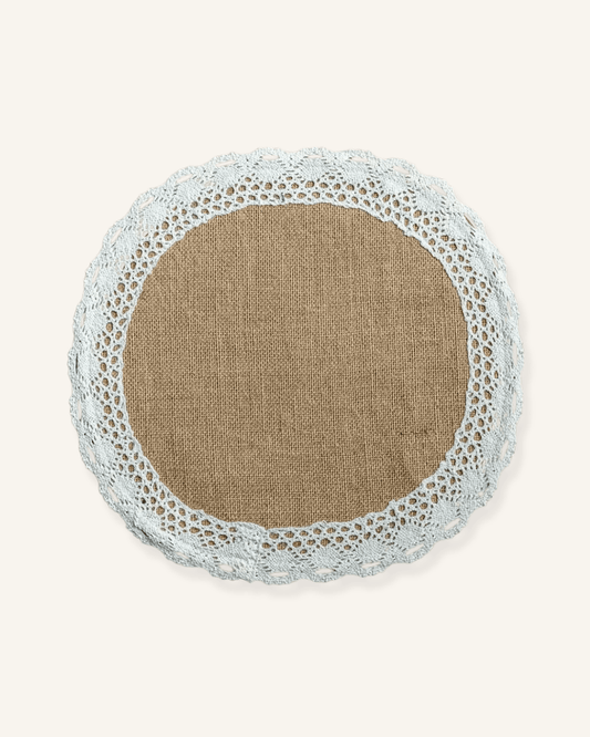 Set de table jute dentelle Jute - Matabledeco