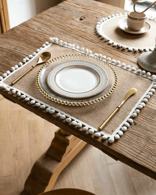 Set de table jute rectangulaire Jute - Matabledeco