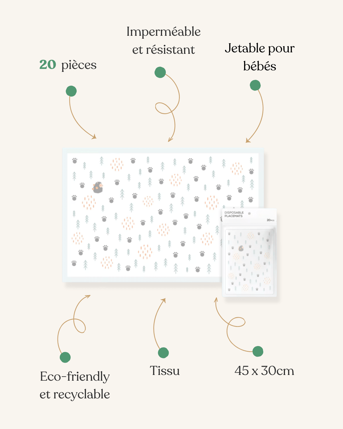 Set de table montessori Foret style - Matabledeco