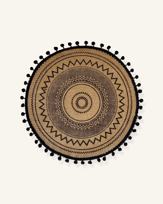 Set de table motifs bohème Jute - Matabledeco