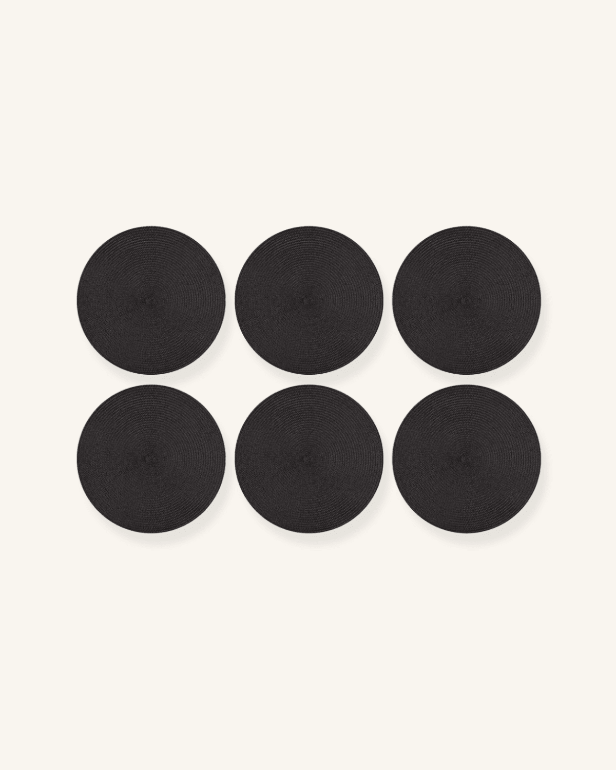 Set de table noir rond Noir - Matabledeco