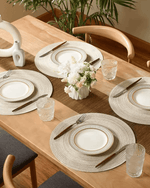 Set de table noir rond - Vignette | Matabledeco