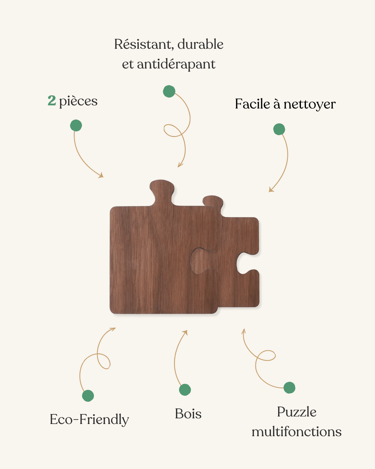 Set de table originaux Marron - Matabledeco
