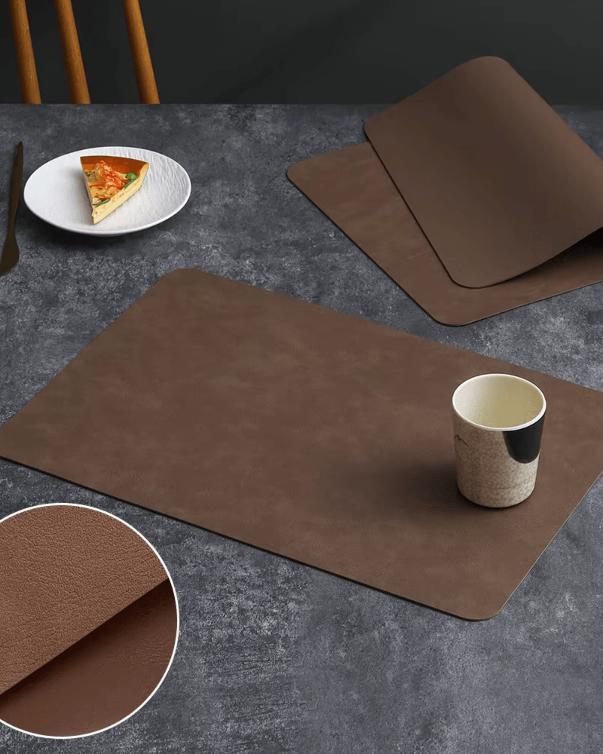 Set de table pvc rigide Café profond - Matabledeco