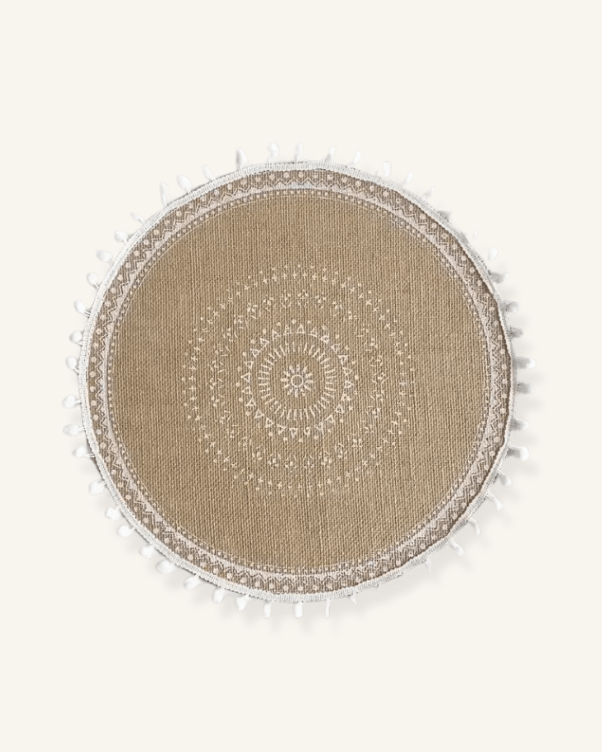 Set de table rond bohème Jute - Matabledeco