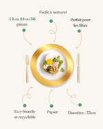 Set de table rond doré - Vignette | Matabledeco