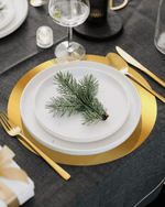 Set de table rond doré - Vignette | Matabledeco