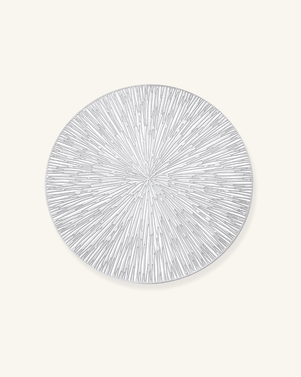 Set de table rond en pvc Argenté - Matabledeco