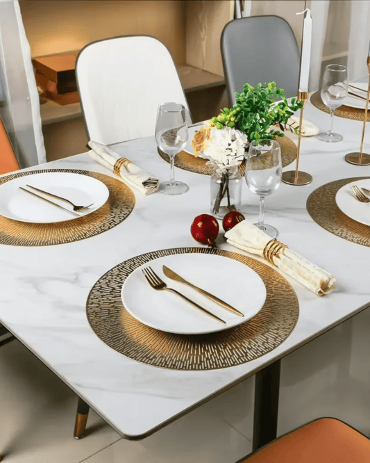 Set de table rond en pvc Doré - Matabledeco