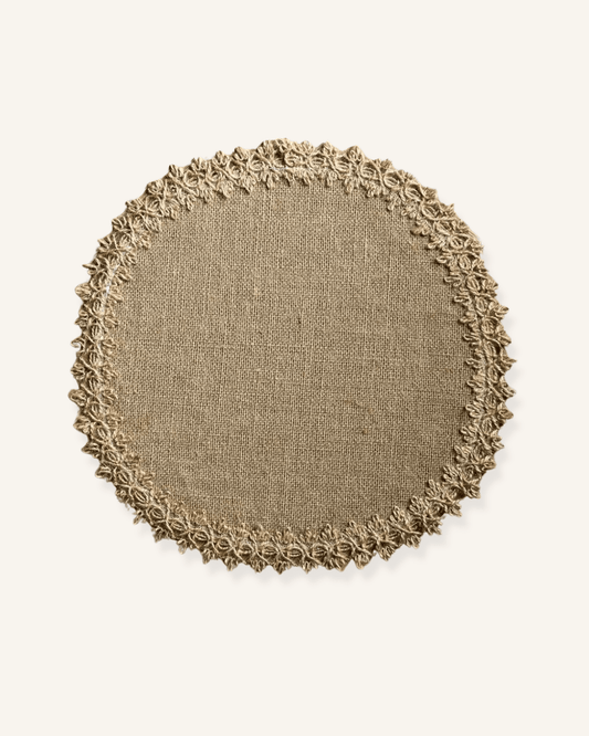 Set de table rond jute Jute - Matabledeco